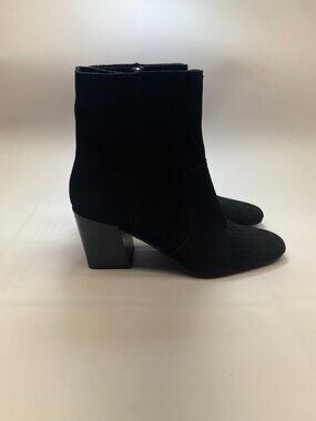 Blondo Womens Sadie Waterproof Black Suede Heel Boot Sz 10
